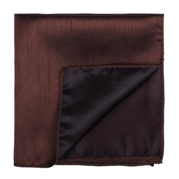 Chocolate Brown Shantung Pocket Square #AB-TPH1005/19 ##LS2