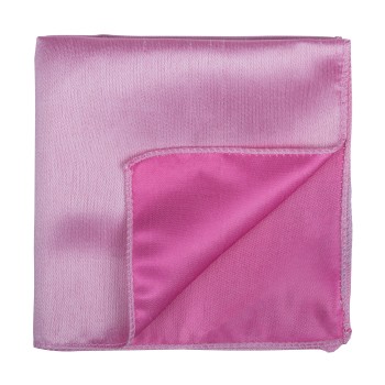 Candy Pink Shantung Pocket Square #AB-TPH1005/16 ##LS2