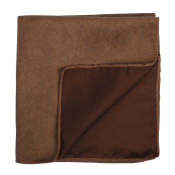 Caramel Brown Suede Pocket Square #AB-TPH1006/12 ##LS2