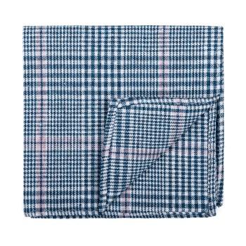 Dutch Blue Check Pocket Square #AB-TPH1007/5