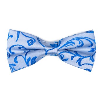 Blue Swirl Leaf Bow Tie #AB-BB1000/18 ##LS2