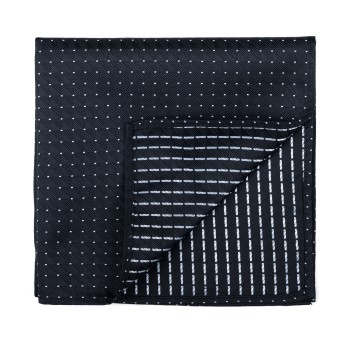 Black Fine Polka Dot Pocket Square #AB-TPH1017/1 ##LS