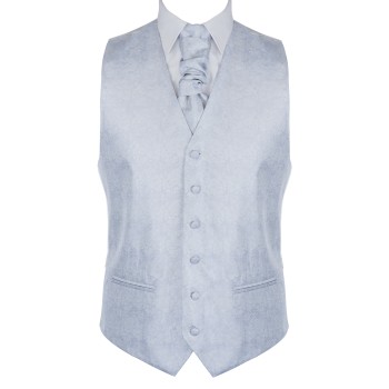 Glacier Grey Floral Waistcoat #AB-WWA1012/1 ##LS