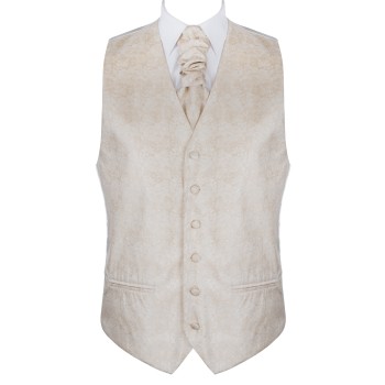 Cloud Cream Floral Waistcoat #AB-WWA1012/2 ##LS