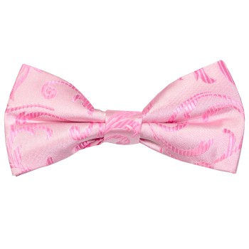 Pink Swirl Leaf Wedding Bow Tie #AB-BB1000/6 ##LS2