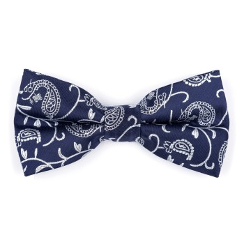 Moonlight Navy Budding Paisley Bow Tie #AB-BB1003/7