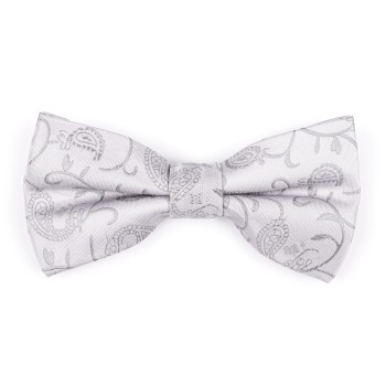 Silver Budding Paisley Bow Tie #AB-BB1003/8 ##LS2