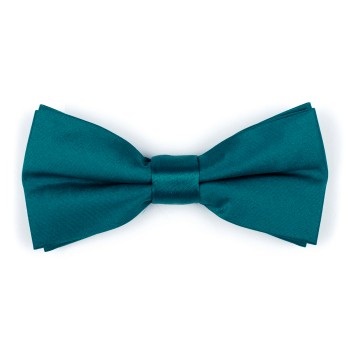 Plain Teal Fanfare Satin Bow Tie #AB-BB1009/28 ##LS2