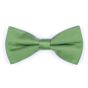 Plain Sap Green Satin Bow Tie #AB-BB1009/30