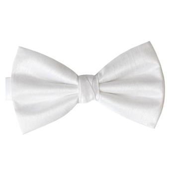 White Shantung Bow Tie #BB1864/2