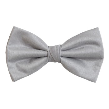 Silver Shantung Wedding Bow Tie #BB1866/2