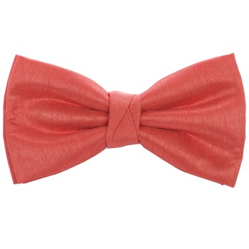 Coral Shantung Wedding Bow Tie #BB1867A/5 ##LS