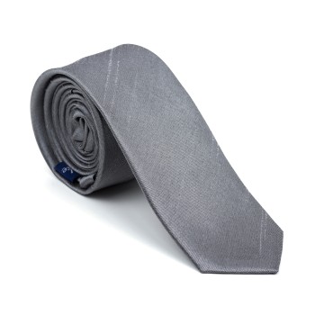 Dark Grey Shantung Slim Tie #AB-C1005/9 ##LS2