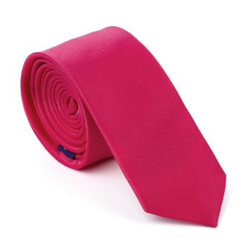 Plain Virtual Pink Slim Satin Tie #AB-C1009/14 ##LS2