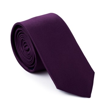 Plain Purple Rhododendron Slim Tie #AB-C1009/15