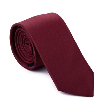 Plain Wine Scooter Slim Satin Tie #AB-C1009/22
