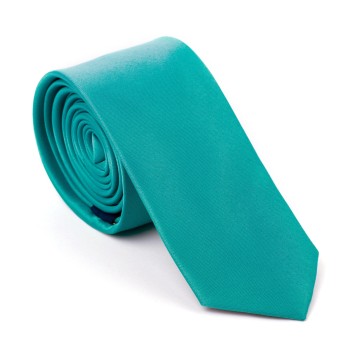 Plain Teal Navigate Slim Tie #AB-C1009/23