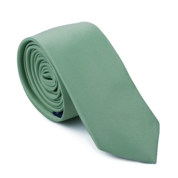 Plain Green Nile Slim Satin Tie #AB-C1009/34 ##LS2