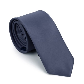 Plain Black Plum Slim Satin Tie #AB-C1009/37 ##LS