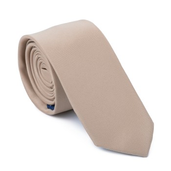 Plain Champagne Macadamia Slim Tie #AB-C1009/42