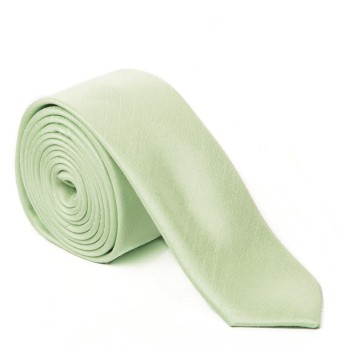 Apple Slim Shantung Wedding Tie #C1867A/3 ##LS