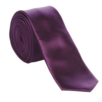 Purple Slim Satin Tie #C1884/4 ##LS