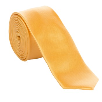 Yellow Slim Satin Tie #C1885/2 ##LS