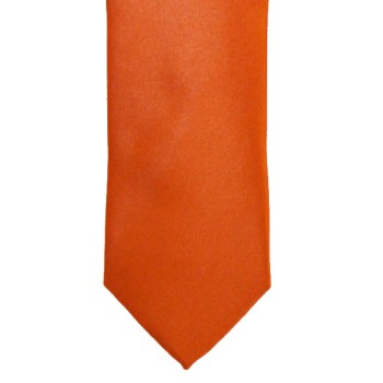 Orange Slim Satin Tie #C1885/4 ##LS