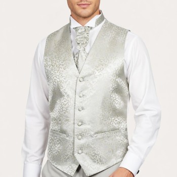 Sage Green Royal Swirl Wedding Waistcoat #AB-WWA1001/4 ##LS