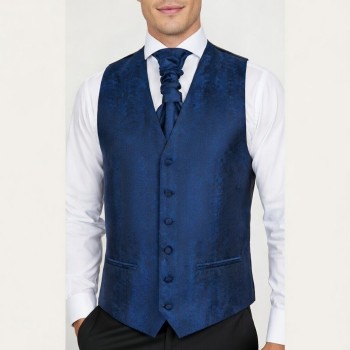 Twilight Blue Floral Waistcoat #AB-WWA1012/9 