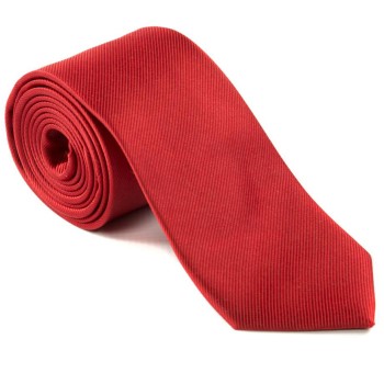 Plain Red Silk Tie #S5007/4 ##LS