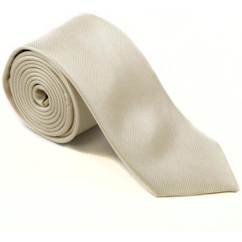 Plain Ivory Silk Tie #S5009/4 