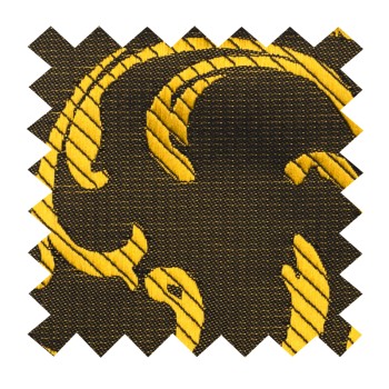 Gold on Black Swirl Leaf Swatch #AB-SWA1000/15