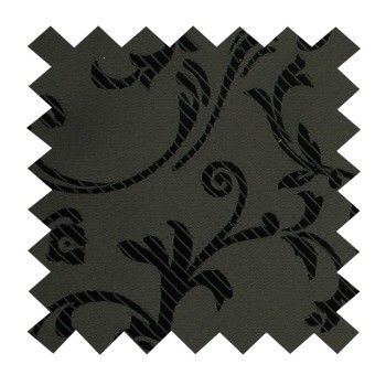Black on Black Swirl Leaf Swatch #AB-SWA1000/3