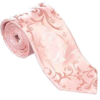 Peach Swirl Leaf Wedding Tie #AB-T1000/7 