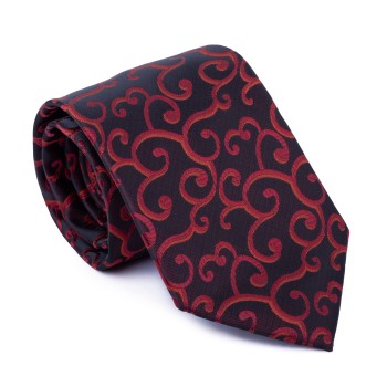 Wine on Black Royal Swirl Tie #AB-T1001/10