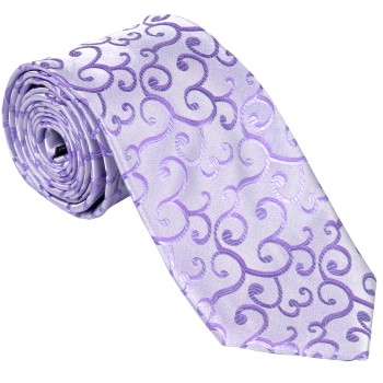 Lilac Royal Swirl Wedding Tie #AB-T1001/1 