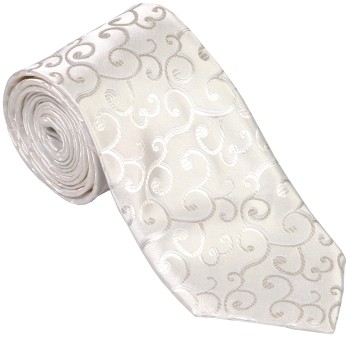 Ivory Royal Swirl Wedding Tie #AB-T1001/6 