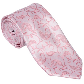Coral Budding Paisley Wedding Tie #AB-T1003/1 ##LS2