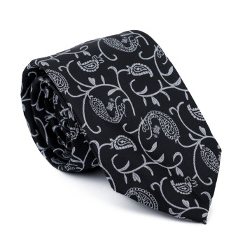 Moonlight Black Budding Paisley Tie #AB-T1003/5 ##LS2