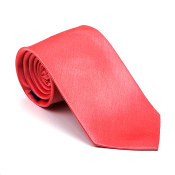 Burnt Coral Shantung Tie #AB-T1005/21 ##LS2