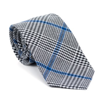 Licorice Black Check Tie #AB-T1007/1