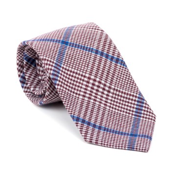 Burgundy Check Tie #AB-T1007/3