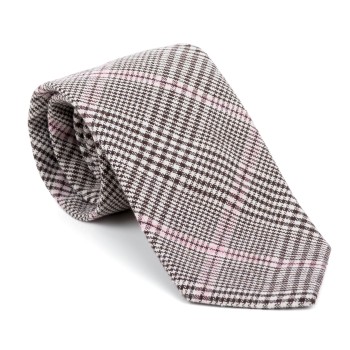 Brown Check Tie #AB-T1007/4 ##LS