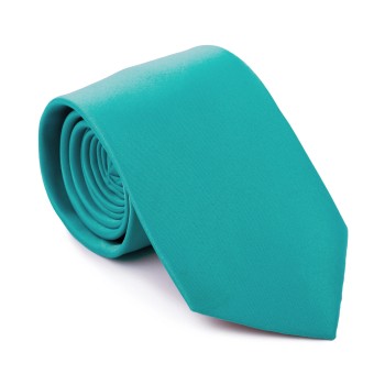 Plain Teal Navigate Satin Tie #AB-T1009/23 ##LS2