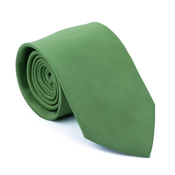 Plain Sap Green Satin Tie #AB-T1009/30