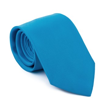 Plain Teal Capri Satin Tie #AB-T1009/38 ##LS2