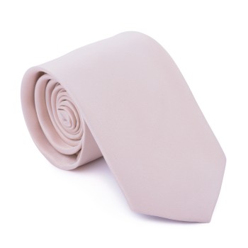 Plain Pink Cream Puff Satin Tie #AB-T1009/4 ##LS2