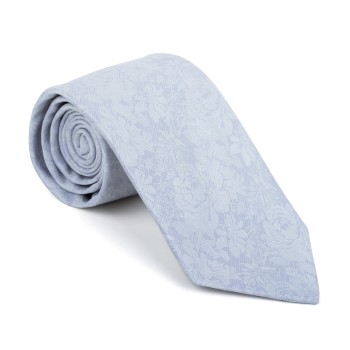 Glacier Grey Floral Tie #AB-T1012/1 ##LS2
