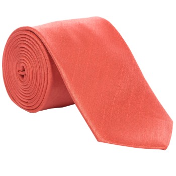 Coral Shantung Wedding Tie #T1867A/5 ##LS